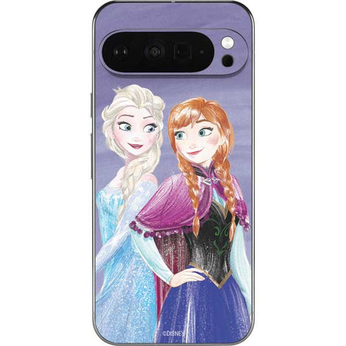 Disney Frozen Elsa and Anna Sisters Art Pixel 9 Pro XL Skin